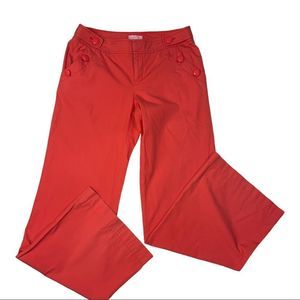 Lily Pulitzer Wide Leg Salmon Color Chinos Size 8